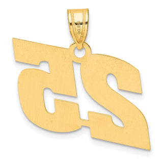 14k Yellow Gold Polished Block Number 25 Pendant
