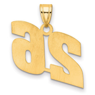 14k Yellow Gold Polished Block Number 26 Pendant