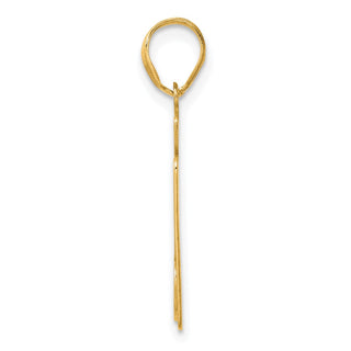 14k Yellow Gold Polished Block Number 27 Pendant