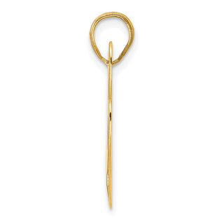 14k Yellow Gold Polished Block Number 28 Pendant