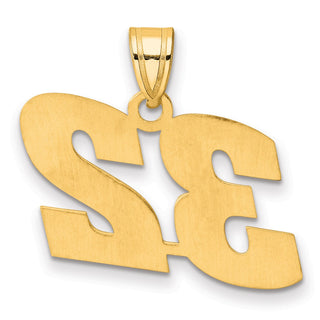 14k Yellow Gold Polished Block Number 32 Pendant