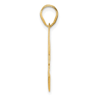 14k Yellow Gold Polished Block Number 34 Pendant