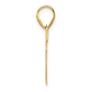 14k Yellow Gold Polished Block Number 35 Pendant