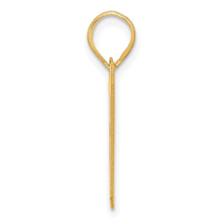 14k Yellow Gold Polished Block Number 37 Pendant