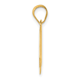 14k Yellow Gold Polished Block Number 40 Pendant