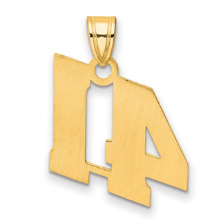 14k Yellow Gold Polished Block Number 41 Pendant