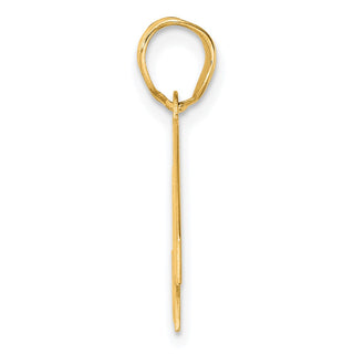 14k Yellow Gold Polished Block Number 42 Pendant