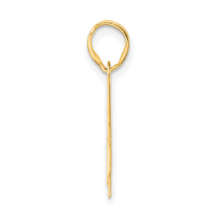 14k Yellow Gold Polished Block Number 43 Pendant