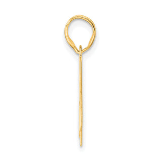 14k Yellow Gold Polished Block Number 43 Pendant