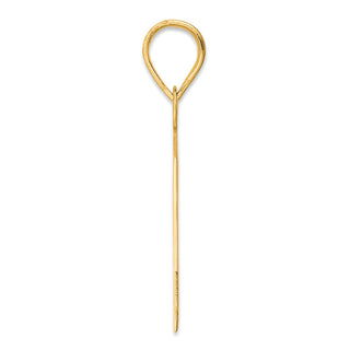 14k Yellow Gold Polished Block Number 44 Pendant