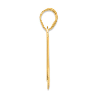 14k Yellow Gold Polished Block Number 45 Pendant