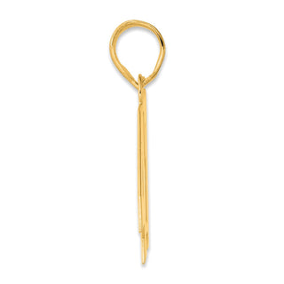 14k Yellow Gold Polished Block Number 47 Pendant