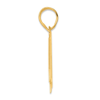 14k Yellow Gold Polished Block Number 47 Pendant