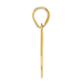14k Yellow Gold Polished Block Number 48 Pendant