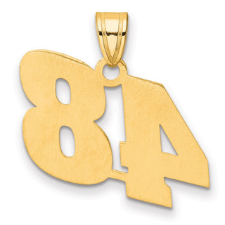 14k Yellow Gold Polished Block Number 48 Pendant