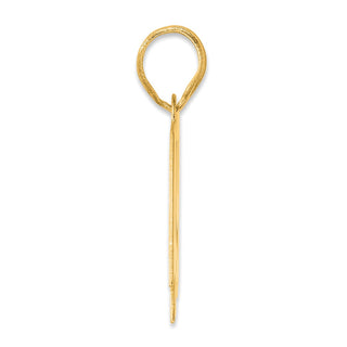 14k Yellow Gold Polished Block Number 49 Pendant