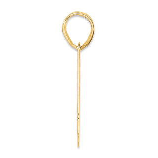 14k Yellow Gold Polished Block Number 51 Pendant