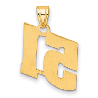 14k Yellow Gold Polished Block Number 51 Pendant