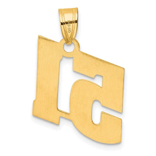 14k Yellow Gold Polished Block Number 51 Pendant