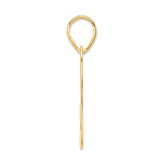 14k Yellow Gold Polished Block Number 52 Pendant