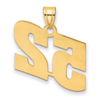 14k Yellow Gold Polished Block Number 52 Pendant