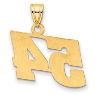 14k Yellow Gold Polished Block Number 54 Pendant