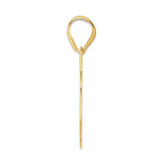 14k Yellow Gold Polished Block Number 55 Pendant
