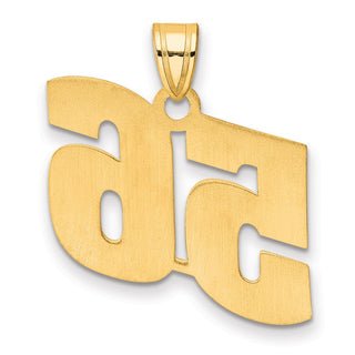 14k Yellow Gold Polished Block Number 56 Pendant