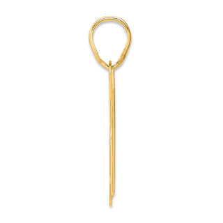 14k Yellow Gold Polished Block Number 57 Pendant