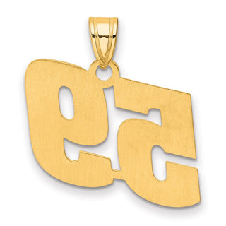 14k Yellow Gold Polished Block Number 59 Pendant