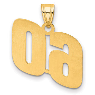 14k Yellow Gold Polished Block Number 60 Pendant