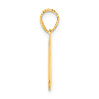 14k Yellow Gold Polished Block Number 62 Pendant