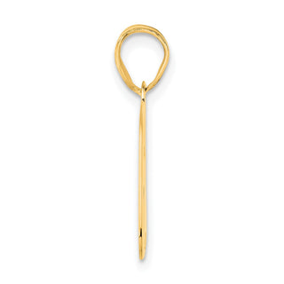 14k Yellow Gold Polished Block Number 62 Pendant