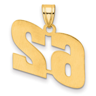 14k Yellow Gold Polished Block Number 62 Pendant