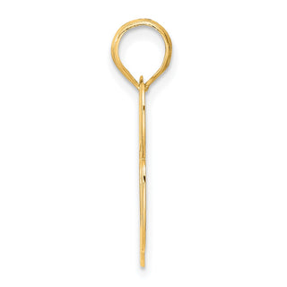 14k Yellow Gold Polished Block Number 63 Pendant