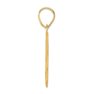 14k Yellow Gold Polished Block Number 64 Pendant