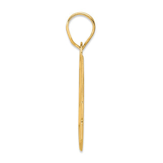 14k Yellow Gold Polished Block Number 64 Pendant