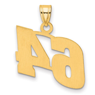 14k Yellow Gold Polished Block Number 64 Pendant