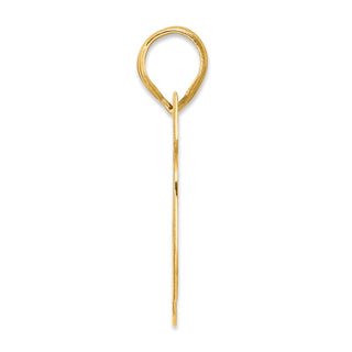 14k Yellow Gold Polished Block Number 65 Pendant