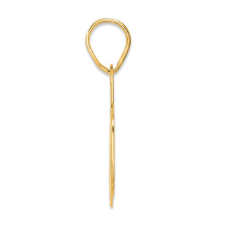 14k Yellow Gold Polished Block Number 66 Pendant