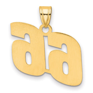 14k Yellow Gold Polished Block Number 66 Pendant