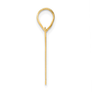 14k Yellow Gold Polished Block Number 67 Pendant