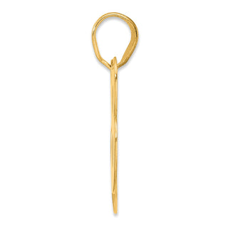 14k Yellow Gold Polished Block Number 68 Pendant