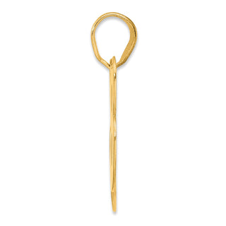 14k Yellow Gold Polished Block Number 68 Pendant