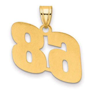 14k Yellow Gold Polished Block Number 68 Pendant