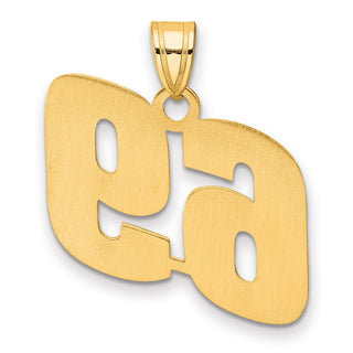 14k Yellow Gold Polished Block Number 69 Pendant