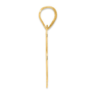 14k Yellow Gold Polished Block Number 73 Pendant