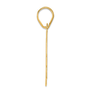 14k Yellow Gold Polished Block Number 74 Pendant