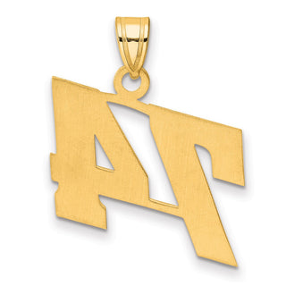 14k Yellow Gold Polished Block Number 74 Pendant