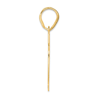 14k Yellow Gold Polished Block Number 76 Pendant